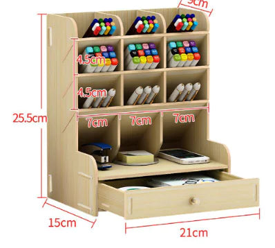 EcoWood Desk Organizer – Organizador de Escritorio Multifuncional de Madera